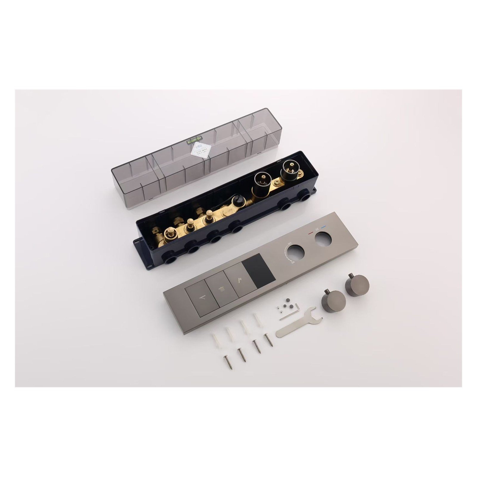 Concealed brass valve body configuration 11