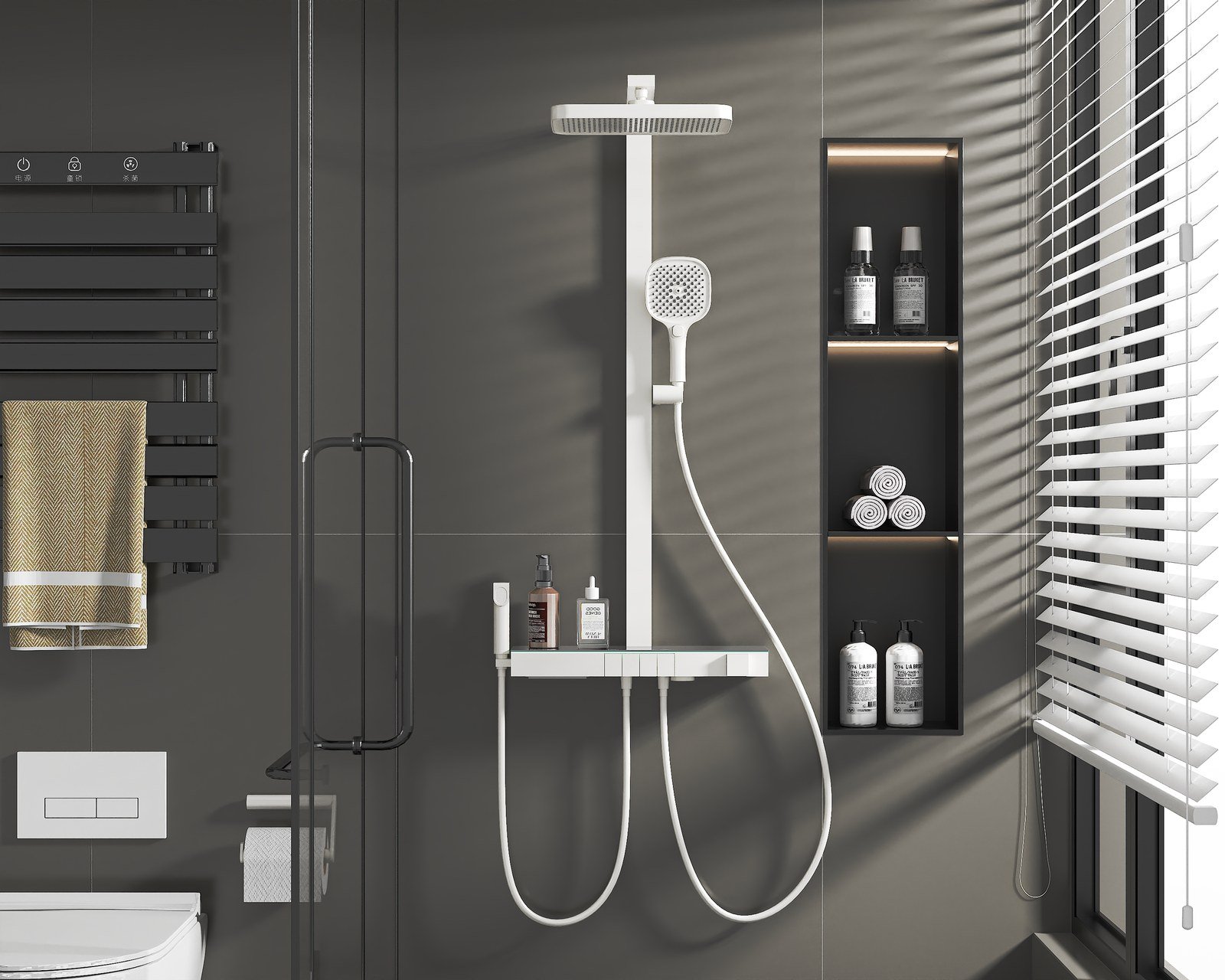 ZH31 Exposed Shelf Shower System ZH31